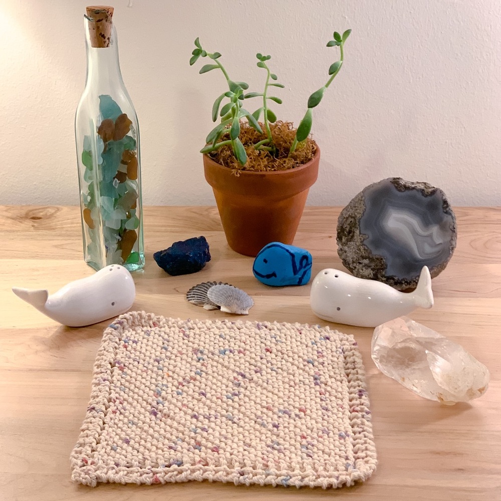 Hand knitted Washcloth